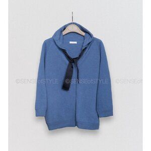Brunello Cucinelli 100% Cashmere cardigan blue monili trim size XS 38 2